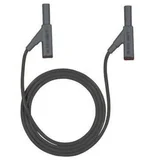 Varnostni merilni kabel [ 4 mm-vtič - 4 mm-vtič] 1 m črni 307121, (20461373)