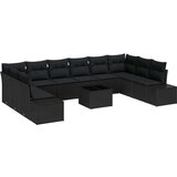 vidaXL 11-dijelni vrtni kauč set s jastucima bež poli ratan | shoptok.hr