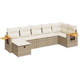 Maison Chic Seti vrtnega pohištva - Vrtna garnitura - Vrtni pohištvo set 7-delna z blazinami bež poli ratan, (21802149) | Shoptok.si
