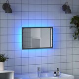 vidaXL LED kupaonsko ogledalo boja sivog hrasta 60x8,5x38 cm drveno | shoptok.hr