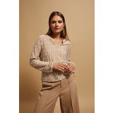 Moodo Patterned blouse with V-neck | shoptok.hr
