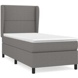  Okvir kreveta s oprugama i madrac tamnosivi 80x200cm od tkanine | shoptok.hr
