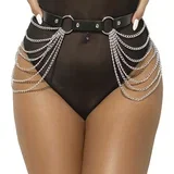 Fetish Leather Chainbelt Black