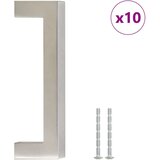  Ručke za ormarić 10 kom srebrne 96 mm od nehrđajućeg čelika | shoptok.hr