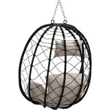  Viseća jaja stolica Sivo-smeđa 91,5 x 54,5 x 107 cm poliratan | shoptok.hr