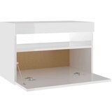 vidaXL Nočna omarica z LED lučkami visok sijaj bela 60x35x40 cm | Shoptok.si