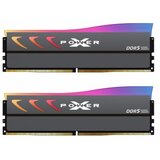 SiliconPower SP032GXLWU60CFDK DDR5 32GB (2x16GB) 6000MT/s [xpower storm] rgb gaming, CL36 1.35V udimm, gray, XMP3.0 & expo, w/rgb heatsink, memory kit cene