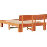  Krevetna konstrukcija s uzglavljem Vosak smeđa 150 x 200 cm | shoptok.hr