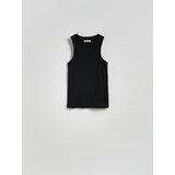 Reserved Pamučni top - crno | shoptok.hr