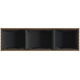  Vrtna sadilica s kotačima 3 posude smeđa 107x32x38 cm poliratan | shoptok.hr