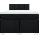  Krevet s oprugama i madracem crni 120 x 200cm od tkanine | shoptok.hr