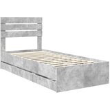  Okvir za krevet s ladicama Betonski sivi 90 x 190 cm - Beton siva 90 x 190 cm | shoptok.hr