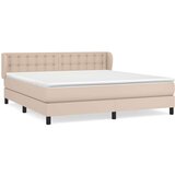  Box spring postelja z vzmetnico kapučino 180x200cm umetno usnje, (20893444) | Shoptok.si