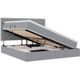  LED krevet za pohranu s madracem Svjetlosiva 160 x 200 cm | shoptok.hr