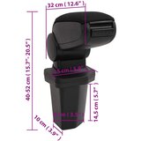  Naslon za ruke za automobil crni 15 x 32 x (40 - 52) cm ABS | shoptok.hr