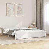  Okvir za krevet od masivnog drva bijeli 180 x 200 cm veliki | shoptok.hr