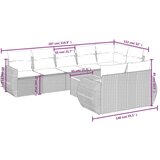 vidaXL 9-dijelni set vrtnih sofa od poliratana s jastucima sivi | shoptok.hr