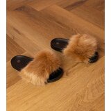 Gemre Brown children's slippers with fur Malinka | Shoptok.si