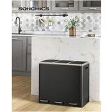 Songmics Koš za smeti 3 x 18 L, črn | Shoptok.si