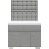  Okvir kreveta s oprugama i madrac svjetlosivi 80x200cm tkanina | shoptok.hr