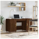 vidaXL Pisalna miza rjavi hrast 140x50x75 cm inzenirski les | Shoptok.si