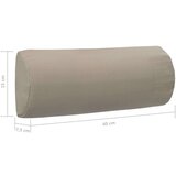  Naslon za glavu za ležaljku smeđe-sivi 40x7 5x15 cm tekstilen | shoptok.hr