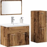  Set namještaja za kupaonicu 4 kom. Smeđa Konstruirano drvo | shoptok.hr