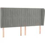 Maison Chic vzglavna omarica - nočna omarica - posteljna omarica z ušesi svetlo sivo 183x23x118/128 cm žamet, (21712125) Cene