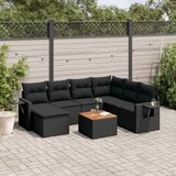 vidaXL 8-dijelni set vrtnih sofa od poliratana s jastucima crni | shoptok.hr