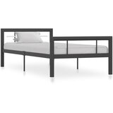  Okvir Za krevet sivo-bijeli metalni 100 x 200 cm | shoptok.hr