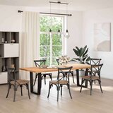  Noge za jedilno mizo v obliki črke V, 2 kosa, črne, 70 x (72-73,3) cm, jeklo, (22123809) | Shoptok.si