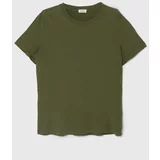 American Vintage Bombažna kratka majica moška, zelena barva, MGAMI02AE24