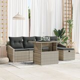 vidaXL set od 6 vrtnih sofa s jastučićima svijetlo sivi poli ratan Cijene
