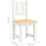  4-dijelni set dječjeg stola i stolica bijeli i bež MDF | shoptok.hr