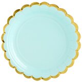 PARTY DECO Tanjiri za jednokratnu upotrebu 6/1 mint-zlatni