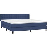  Box spring postelja z vzmetnico modra 180x200 cm blago, (20897137) | Shoptok.si