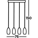 XXXL viseča led-svetilka cyclone /1573 lm/3000 k// | Shoptok.si