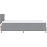  LED Box Spring Krevet Svijetlo siva 90 x 190 cm tkanina | shoptok.hr