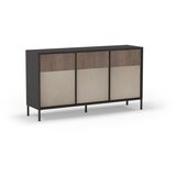Marckeric Antracitno siva/svetlo rjava nizka komoda 156x86 cm Amalia – | Shoptok.si