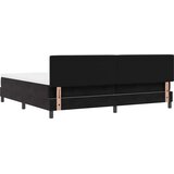  LED Box Spring Krevet s uzglavljem Crna 200 x 200 cm Baršun | shoptok.hr