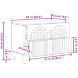  Noćni ormar Betonska siva 62 x 34,5 x 48 cm Konstruirano drvo | shoptok.hr