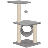 vidaXL penjalica za mačke sa stupovima za grebanje od sisala 65 cm siva | shoptok.hr