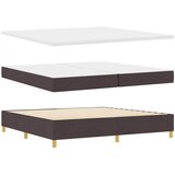  LED Box Spring Krevet Tamno smeđa 200 x 200 cm tkanina | shoptok.hr