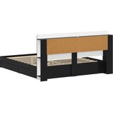  Okvir kreveta s pohranom Crna 200 x 200 cm Konstruirano drvo | Eponuda.ba