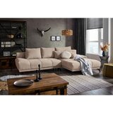 Hom`in KOTNA SEDEŽNA GARNITURA, šenilja bež | Shoptok.si