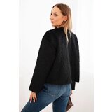 Kesi Włoski Women's fur jacket without fastening black | Shoptok.si