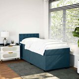 Box spring krevet s madracem tamnoplavi 90x200 cm baršunasti | shoptok.hr