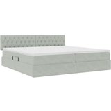  Krevet S LED lampica Svijetlo siva 200 x 200 cm Baršun | shoptok.hr