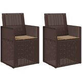  Vrtni jedilni stoli 2 pcs Rjava in taupe PP, (5000285748) | Shoptok.si