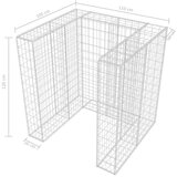 vidaXL Gabionska ograda za kantu za otpad od čelika 110 x 100 x 120 cm | shoptok.hr